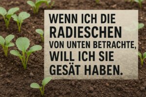 Bild "Wen ich die Radieschen von unten betrachte, will ich sie gesät haben"